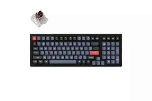 Клавиатура проводная/беспроводная Keychron K4 Pro, механическая, Keychron K Pro Brown Switch, подсветка, Bluetooth/USB, серый (K4P-H3-RU)