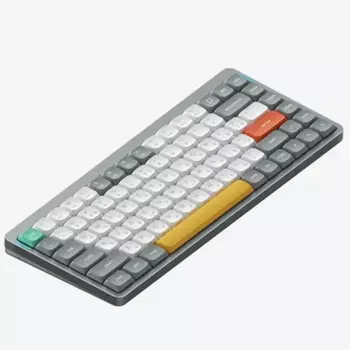 Клавиатура проводная/беспроводная Nuphy AIR75 V2, механическая, Gateron 2.0 Moss Switch LP, подсветка, Bluetooth/Радиоканал/USB, серый (AIR75v2-LG-25)