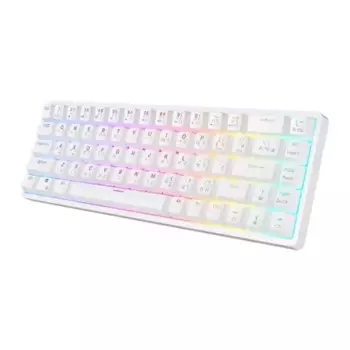 Клавиатура проводное/беспроводное Royal Kludge RKG68 , механическая, RK Brown, подсветка, Bluetooth/Радиоканал/USB, белый (6935280812446)