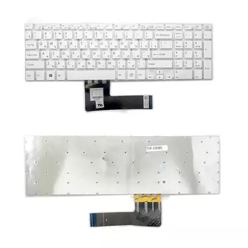 Клавиатура TopON для Sony Vaio Fit 15, FIT15, SVF15, SVF152 Series, плоский Enter, белая, без рамки (TOP-100481)