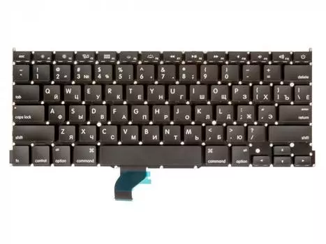 Клавиатура ZeepDeep для ноутбука Apple MacBook Pro 13 Retina A1502 Late 2013 Mid 2014 Early 2015, черный (875089)