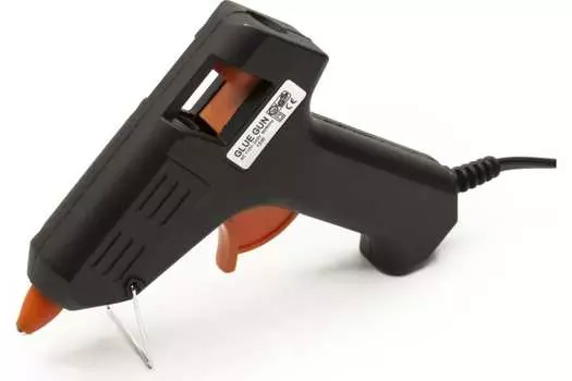 Клеевой пистолет 15 Вт, стержня 7 мм, стержней в комплекте: 2 шт., от сети, Silwerhof GG015, черный (GG015)
