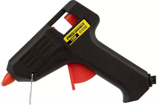 Клеевой пистолет 15 Вт, стержня 7 мм, от сети, PROconnect, черный (12-0102)