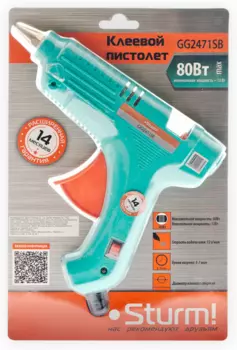 Клеевой пистолет 35Вт, стержня 11мм, от сети, 12 г/мин, Sturm! GG2471SB