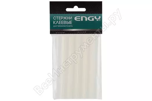 Клеевые стержни Engy 357126 1.1 см x 10 см, прозрачный, 6 шт., блистер (16307717)