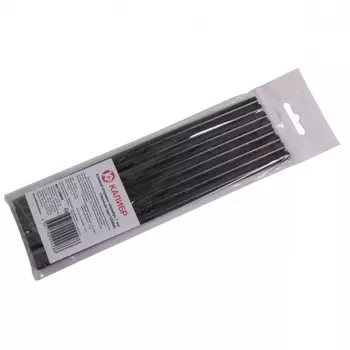 Клеевые стержни Калибр 7x200мм, черный, 8шт., пакет (120806)