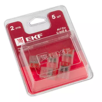 Клемма EKF СМК 2273-242 2x0,5...2,5 мм, 5 шт., с пастой, оранжевый (plc-smk-2273-242b)