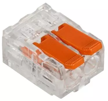 Клемма монтажная IEK СМК 221-612 2x0.5...6 мм, с рычагами, прозрачный (UKZ40-612-050)