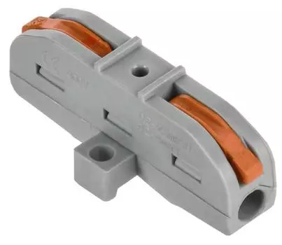 Клемма монтажная IEK СМК 222-4111P 2x0,08-4 мм, с рычагами, серый (UKZ20-4111P-050)