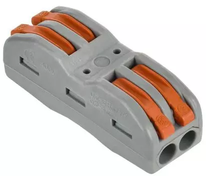 Клемма монтажная IEK СМК 222-4122 4x0,08-4 мм, с рычагами, серый (UKZ20-4122-050)