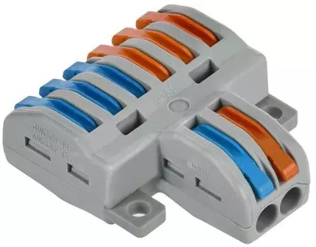 Клемма монтажная IEK СМК 222-4126 8x0,08-4 мм, 4 шт., с рычагами, серый (UKZ20-4126-004)