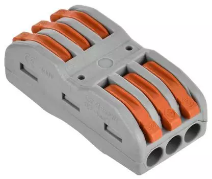 Клемма монтажная IEK СМК 222-4133 6x0,08-4 мм, 4 шт., с рычагами, серый (UKZ20-4133-004)