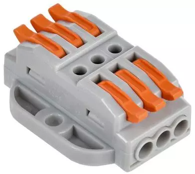 Клемма монтажная IEK СМК 222-4133P 6x0,08-4 мм, 4 шт., с рычагами, серый (UKZ20-4133P-004)
