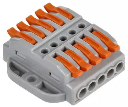 Клемма монтажная IEK СМК 222-4155P 10x0,08-4 мм, 4 шт., с рычагами, серый (UKZ20-4155P-004)