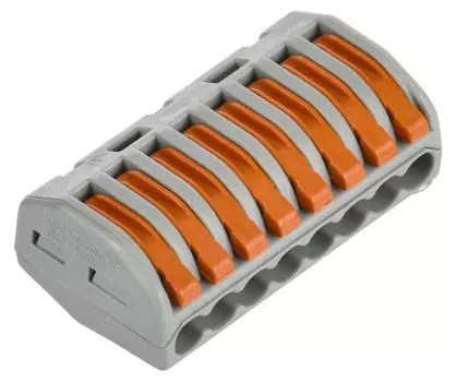 Клемма монтажная IEK СМК 222-418 8x0,08-4 мм, с рычагами, серый (UKZ20-418-050)
