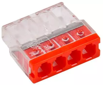 Клемма монтажная IEK СМК 772-204 4x0,5 - 2,5 мм, 4 шт., красный (UKZ30-204-004)