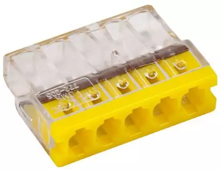 Клемма монтажная IEK СМК 772-205 5x0,5 - 2,5 мм, 4 шт., желтый (UKZ30-205-004)