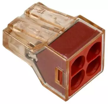 Клемма монтажная IEK СМК 773-604 4x0.75-4мм2, коричневый (UKZ10-604-050)