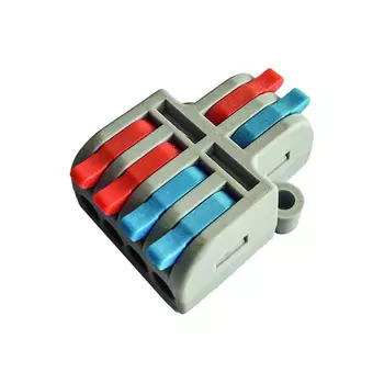 Клемма монтажная Smartbuy 6x0,08-4 мм, с рычагами, серый (SBE-cwcc-2-4)