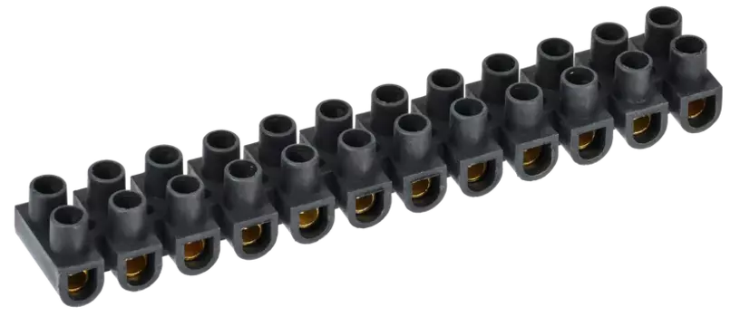 Клеммная колодка IEK ЗВИ-20 2x4...10 мм, 12 шт., черный (UZV5-020-06)