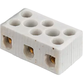 Клеммная колодка Navigator NTB-HCR-3-35/WH 6x2,5...8 мм, 20 шт., белый, винтовая, керамическая (61711)