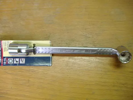 Ключ гаечный, CrV, шарнирная головка, KRAFTOOL