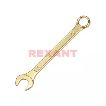 Ключ гаечный комбинированный 14x14 мм, углеродистая сталь, REXANT ZINC (12-5809-2)