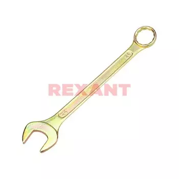 Ключ гаечный комбинированный 24x24 мм, углеродистая сталь, REXANT ZINC (12-5815-2)
