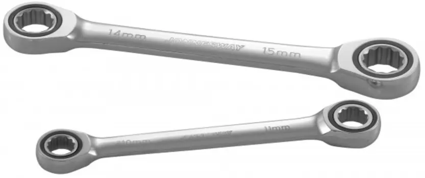 Ключ гаечный накидной 8x10 мм, CrV, трещотка, кованый, Jonnesway W680810 (48892)