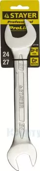 Ключ гаечный рожковый 24 мм, 27 мм, STAYER (27035-24-27)