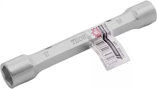 Ключ гаечный трубчатый 16x17 мм, сталь, Thorvik усиленный SBS1617 (SBS1617)