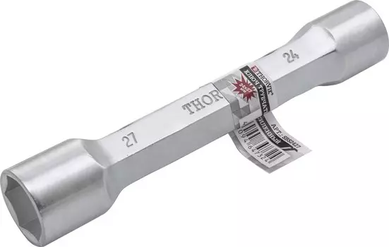 Ключ гаечный трубчатый 24x27 мм, сталь, Thorvik усиленный SBS2427 (SBS2427)