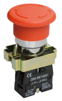 Кнопка грибовидная 22 мм 1NC, красный, IEK LAY5-BS542 (BBG90-BS-K04)