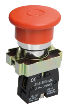 Кнопка грибовидная 22 мм 1NC, красный, IEK LAY5-BT42 (BBG80-BT-K04)