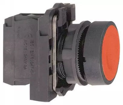 Кнопка плоская без фиксации 22.5мм 1NC, красный, Schneider Electric Harmony (XB5AA42)