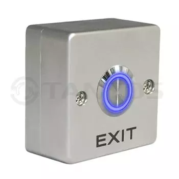 Кнопка выхода Tantos TS-CLACK, 36В, 3А, нормально открытая, подсветка, серебристый (TS-CLACK light)