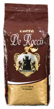 Кофе в зернах De Roccis Oro 1кг, средняя обжарка, смесь арабики и робусты