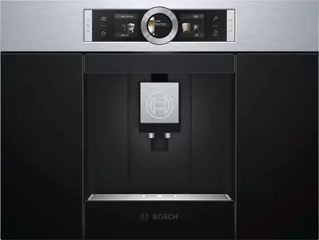 Кофемашина автоматическая Bosch Serie 8 CTL636ES1, зерновой / молотый, 2.4 л, автоматический капучинатор, керамические жернова, дисплей, серебристый, 1.6 кВт (CTL636ES1)