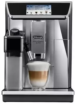 Кофемашина автоматическая De'Longhi PrimaDonna Elite ECAM 650.75.MS, зерновой / молотый, 2л, автоматический капучинатор, металлические жернова, дисплей, управление со смартфона, серебристый, 1450Вт