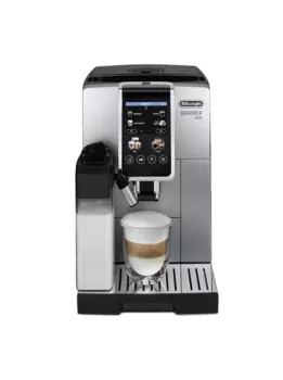 Кофемашина автоматическая DELONGHI Dinamica Plus ECAM 380.85.SB, зерновой / молотый, 1.8 л, автоматический капучинатор, металлические жернова, дисплей, серебристый/черный, 1.45 кВт (0132215485)