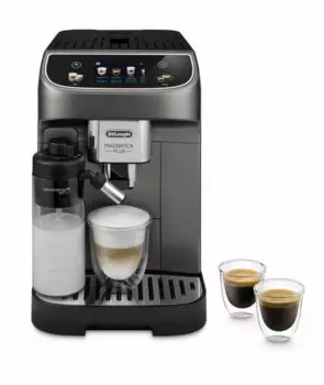 Кофемашина автоматическая DELONGHI Magnifica Plus ECAM320.70.TB, молотый/зерновой, 1.9 л, автоматический капучинатор, металлические жернова, дисплей, титановый, 1.45 кВт (ECAM320.70.TB)