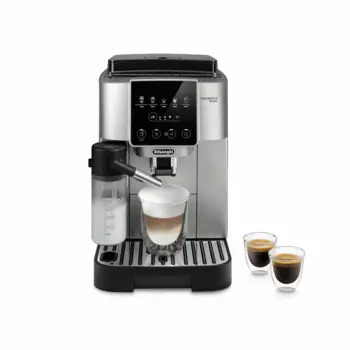 Кофемашина автоматическая DELONGHI Magnifica Start ECAM220.80.SB, молотый/зерновой, 1.8 л, автоматический капучинатор, металлические жернова, дисплей, серебристый/черный, 1.45 кВт (ECAM220.80.SB)
