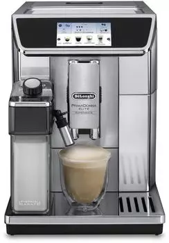 Кофемашина автоматическая DELONGHI PrimaDonna Elite Experience ECAM650.85.MS, зерновой / молотый, 2 л, автоматический капучинатор, дисплей, серебристый/черный, 1.45 кВт (ECAM650.85.MS)