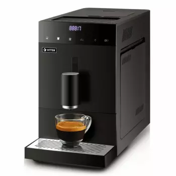 Кофемашина автоматическая VITEK VT-8700, зерновой, 1.2 л, без капучинатора, дисплей, черный, 1.35 кВт (VT-8700)