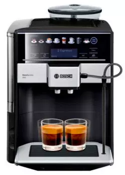Кофемашина Bosch, зерновой, 1.7 л, керамические жернова, дисплей, черный, 1.5 кВт (TIS65429RW)