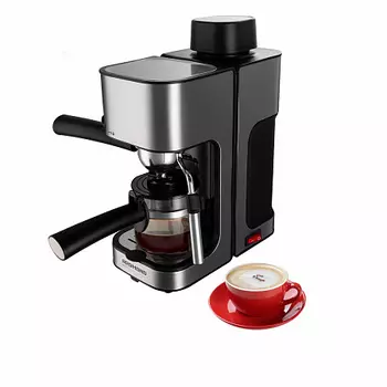 Кофеварка эспрессо REDMOND RCM-1524, молотый, 400мл/240мл, Капучинатор, черный, 800Вт (RCM-1524)