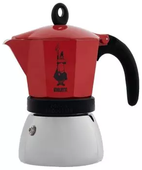 Кофеварка гейзерная Bialetti Moka Induction, 270мл, красный (6946)