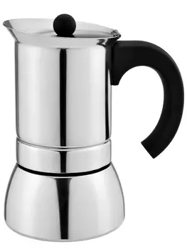 Кофеварка гейзерная ITALCO Napoli, молотый, 160мл, серебристый (205400)
