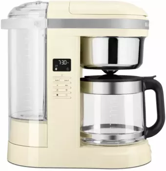 Кофеварка капельная KitchenAid 5KCM1209EAC, 1.1 кВт, кофе молотый, 1.7 л/700 мл, дисплей, кремовый (5KCM1209EAC)