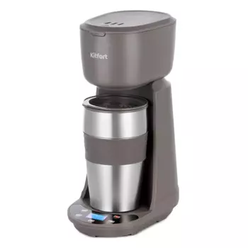 Кофеварка капельная Kitfort КТ-7304, 750 Вт, кофе молотый, 420 мл/450 мл, серо-коричневый (КТ-7304)